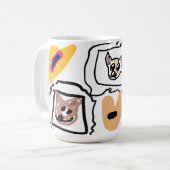 Chihuahua-harten koffiemok (Voorkant links)