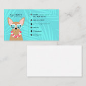 Chihuahua Hawaiian 3,5" x 2,0" Visitekaartje (Voorkant / Achterkant)