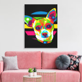 Chihuahua Head_Dog Lover Canvas Afdruk (Insitu (Woonkamer))