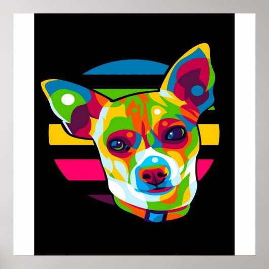 Chihuahua Head_Hondenliefhebber Poster (Voorkant)