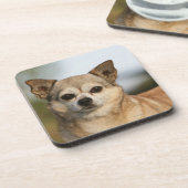 Chihuahua Headshot Drankjes Onderzetter (Linkerzijde)