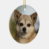 Chihuahua Headshot Keramisch Ornament (Rechts)