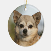 Chihuahua Headshot Keramisch Ornament (Links)