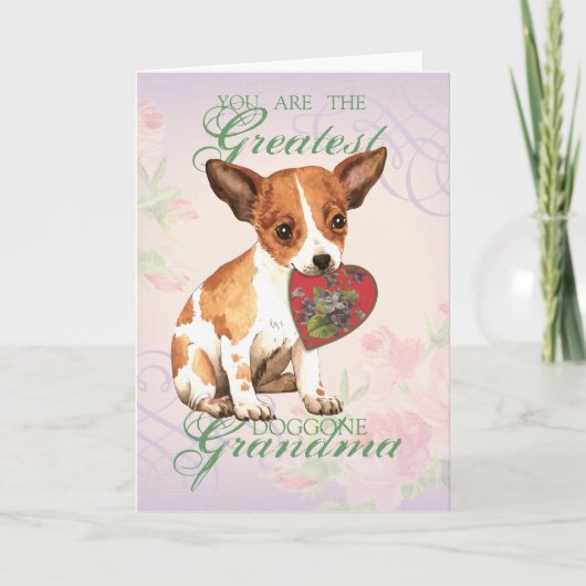 Chihuahua Heart Grandma Kaart (Voorkant)