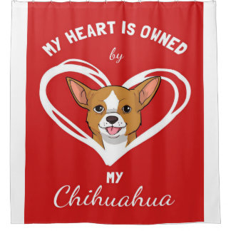 Chihuahua Heart_Hondenliefhebber Douchegordijn