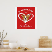 Chihuahua Heart_Hondenliefhebber Poster (Keuken)