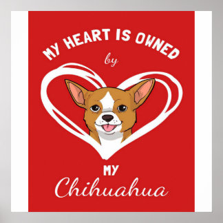 Chihuahua Heart_Hondenliefhebber Poster