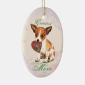 Chihuahua Heart Mam Keramisch Ornament (Rechts)