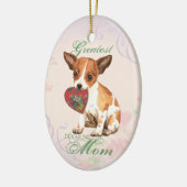 Chihuahua Heart Mam Keramisch Ornament (Links)