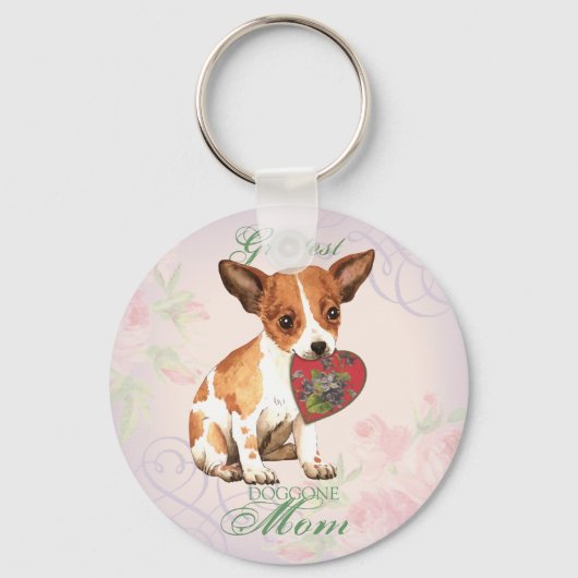 Chihuahua Heart mama Sleutelhanger (Voorkant)