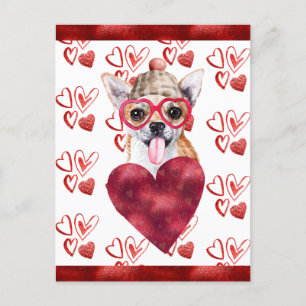 Chihuahua Hearts Hondenliefhebber Valentijn Gift Feestdagenkaart