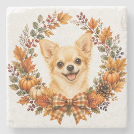 Chihuahua Herfst Krans Onderzetter