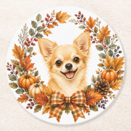 Chihuahua Herfst Krans Onderzetter