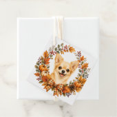 Chihuahua herfstkrans bedankjes labels (In situ)