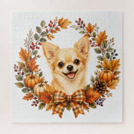 Chihuahua herfstkrans legpuzzel