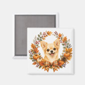 Chihuahua herfstkrans magneet (Voorkant / Achterkant)