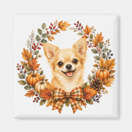 Chihuahua herfstkrans magneet