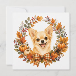 Chihuahua-herfstkrans Notitiekaartje