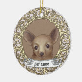 Chihuahua-herinnering ornament (Links)