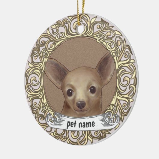 Chihuahua-herinnering ornament (Links)