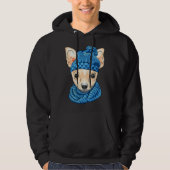 Chihuahua Hipster Hoodie (Voorkant)