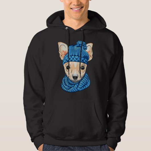Chihuahua Hipster Hoodie (Voorkant)