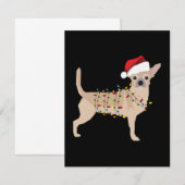 Chihuahua Holiday Christmas Light Bedankkaart (Voorkant / Achterkant)