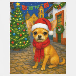 Chihuahua Holiday  Fleece Deken