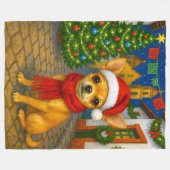 Chihuahua Holiday  Fleece Deken (Voorkant (Horizontaal))