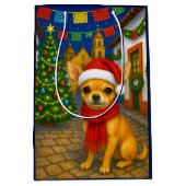 Chihuahua Holiday  Medium Cadeauzakje (Voorkant)
