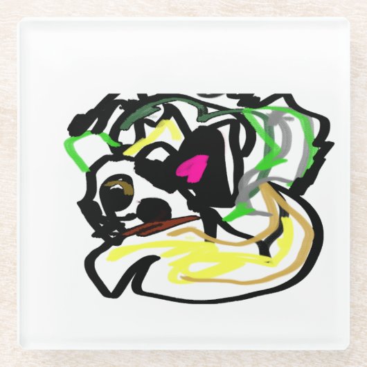 Chihuahua home glazen onderzetter (Voorkant)