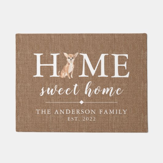 Chihuahua Home Sweet Home Doormat Deurmat (Voorkant)