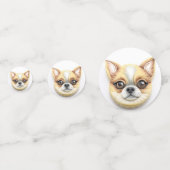 Chihuahua hond 3D geïnspireerd Confetti (Achterkanten)