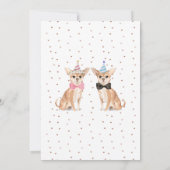 Chihuahua-hond bruid bruidegom huwelijk kaart (Achterkant)