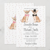 Chihuahua-hond bruid bruidegom huwelijk kaart (Voorkant / Achterkant)