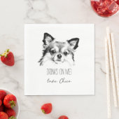Chihuahua Hond Bruiloft Servet Papier Servet (Insitu)