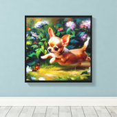 Chihuahua-hond Canvas Afdruk (Insitu (Houten vloer))