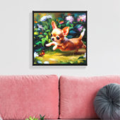 Chihuahua-hond Canvas Afdruk (Insitu (Woonkamer))