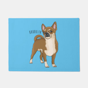 Chihuahua hond cartoon illustratie deurmat