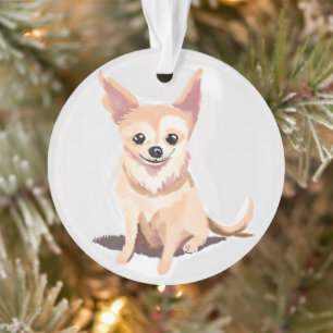 Chihuahua-hond Cute hond huisdier puppy aquarel Ornament