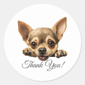Chihuahua hond Dank u Ronde Sticker