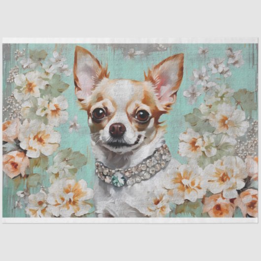 Chihuahua Hond Decoupage Tissuepapier (Voorkant)