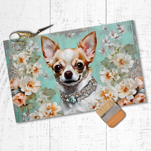 Chihuahua Hond Decoupage Tissuepapier