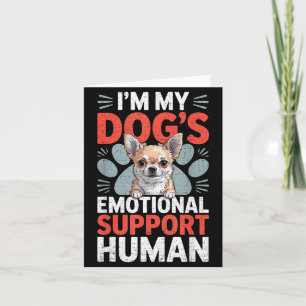 Chihuahua-hond emotionele steun mens kaart