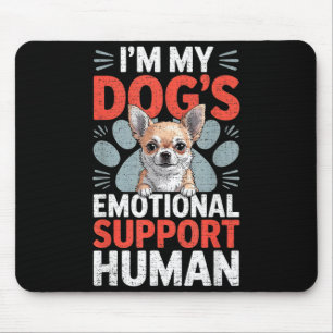 Chihuahua-hond Emotionele Steun Mens Muismat