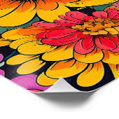 Chihuahua Hond en Bloemen 003 - Kleerjuweel Perfect Poster (Hoek)