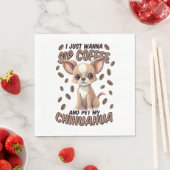 Chihuahua hond en koffiebonen servet (Insitu)