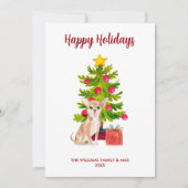 Chihuahua Hond Familie Kerstmis Feestdagenkaart (Voorkant)
