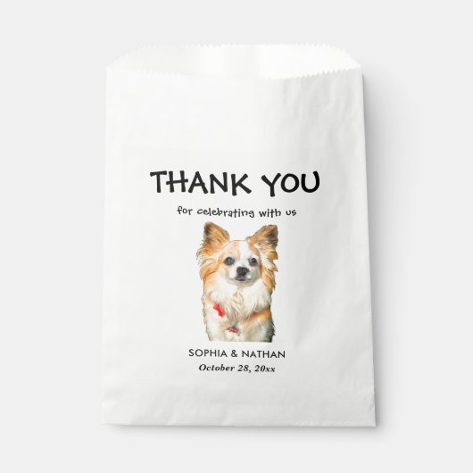 Chihuahua hond gepersonaliseerd dank u bedankzakje (Voorkant)
