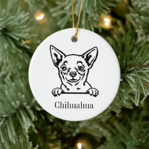 Chihuahua hond Gepersonaliseerd Huisdier Ornament, Keramisch Ornament